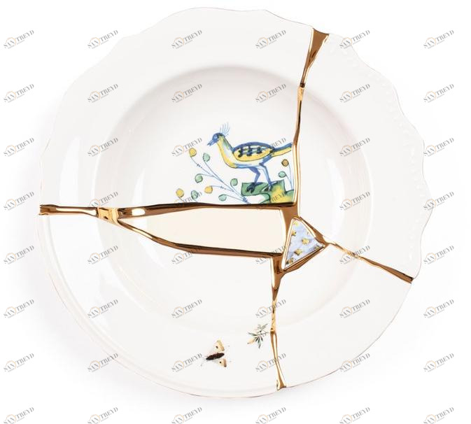 Seletti Суповая тарелка из фарфора Kintsugi sun-id-1345582