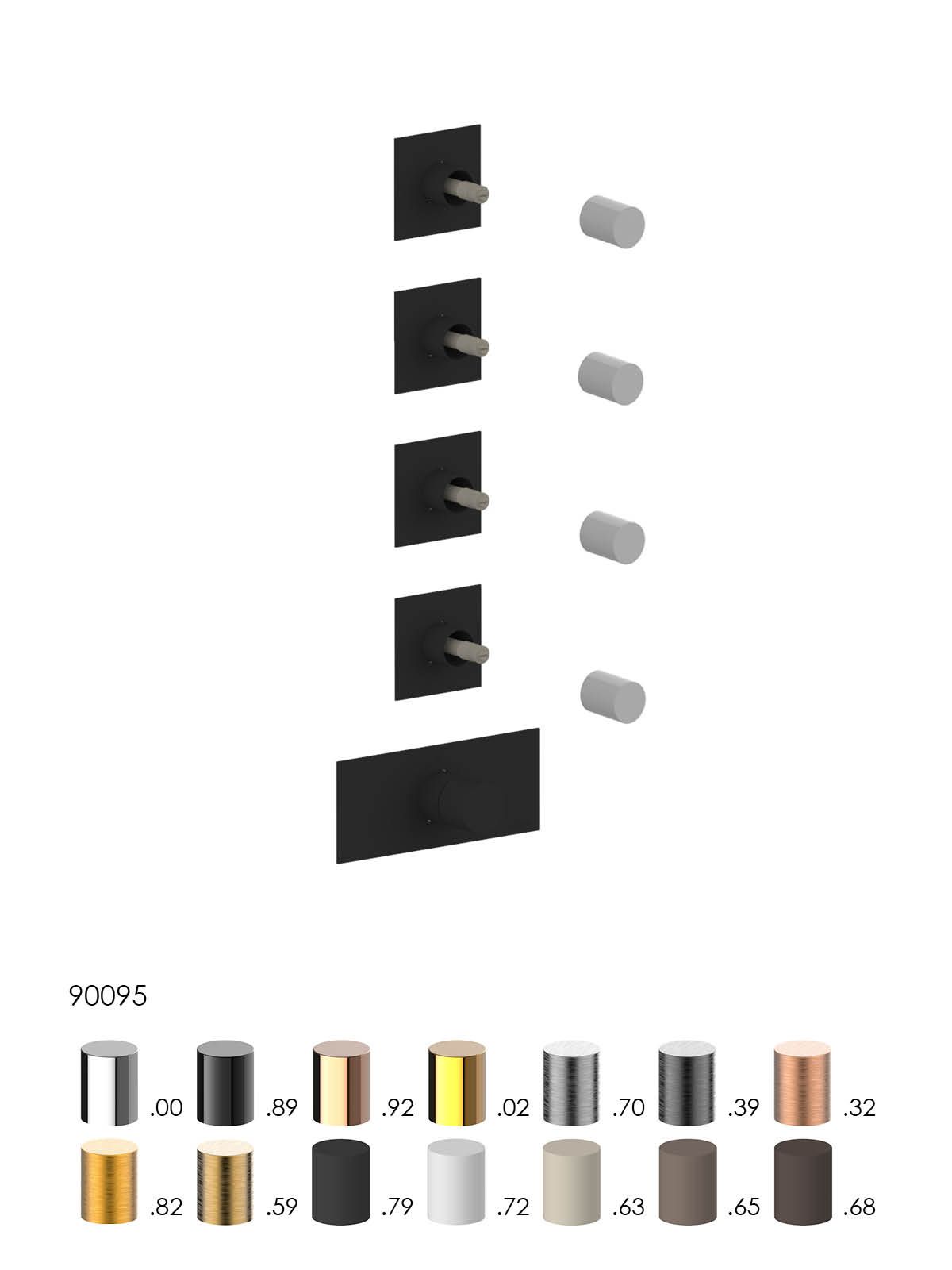 Термостатический смеситель для душа с 5 отверстиями Rubinetterie Frattini отдельная эстетика ARCH-00024890 - Вид №5