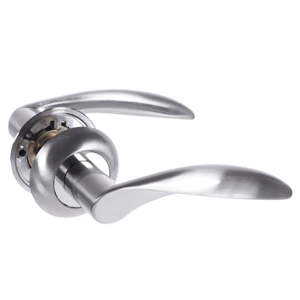 Ручка дверная на розетке Palladium «Marta» SC, ЦАМ, цвет матовый хром STLM-2020569 - Вид №1