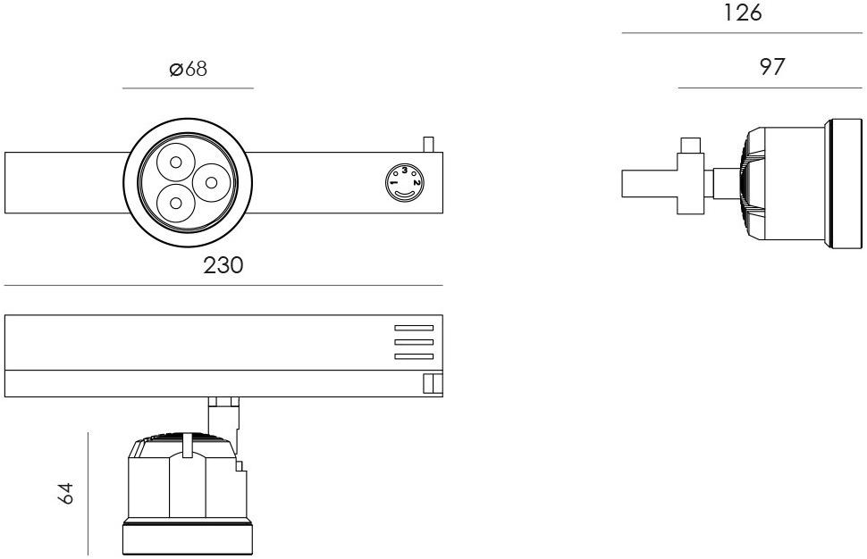 NEXO LUCE Светодиодное освещение из алюминия Track nexo luce 6692 - Вид №1