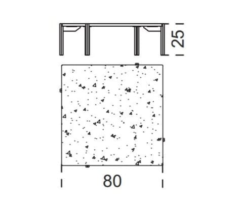 Мраморный квадратный низкий журнальный столик Gallotti&Radice двенадцать ARCH-00149819 - Вид №1