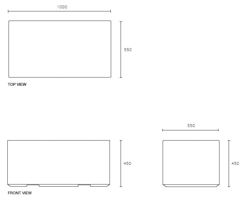 Модульная бетонная скамья без спинки SIT Box to Box ARCH-00051490 - Вид №10