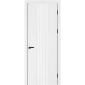 Дверь межкомнатная глухая Вилия 80x220 см эмаль цвет белый с замком и без петель