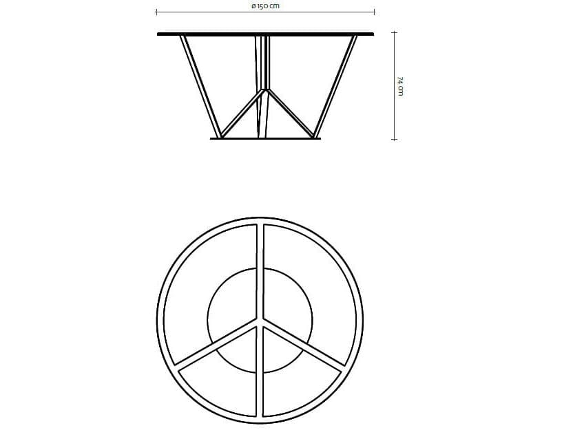 Круглый стол из алюминия и стекла altreforme ARCH-00140930 - Вид №5
