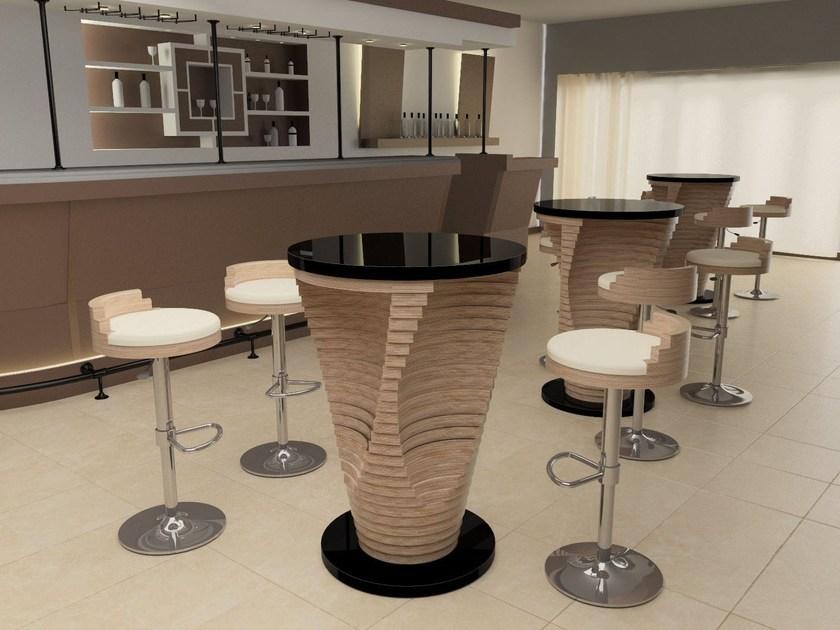 Zuri Design Круглый высокий стол для контракта Stratum 01400 - Вид №4