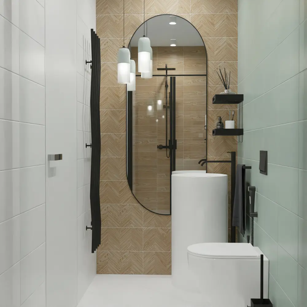 Плитка настенная Mersey Mono A0554Y24101 20x40 см 1.6 м² матовая цвет белый Santreyd STLM-2027851 - Вид №5