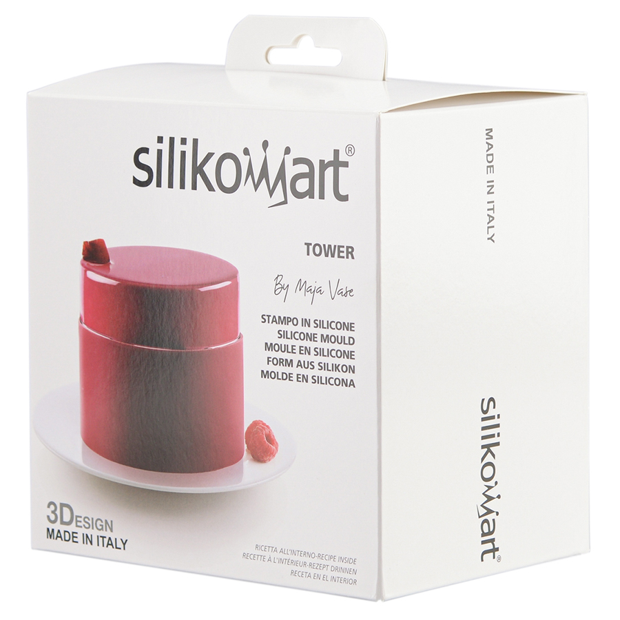 20.421.13.0065 Форма для приготовления пирожного tower D12 см, h10 см силиконовая Silikomart  - Вид №6