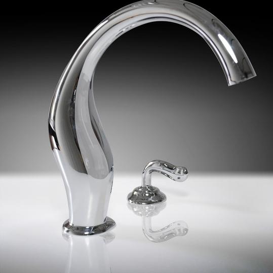 JUSTIME Смеситель для кухни из хромированной латуни на два отверстия, поворотный излив Ether 6781-x6-80cp - Вид №1