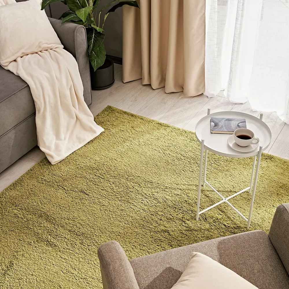 Ковер KREAFORTA Shaggy Bosfor 60x110 см зеленый абстрактный 89394316 STLM-1563978