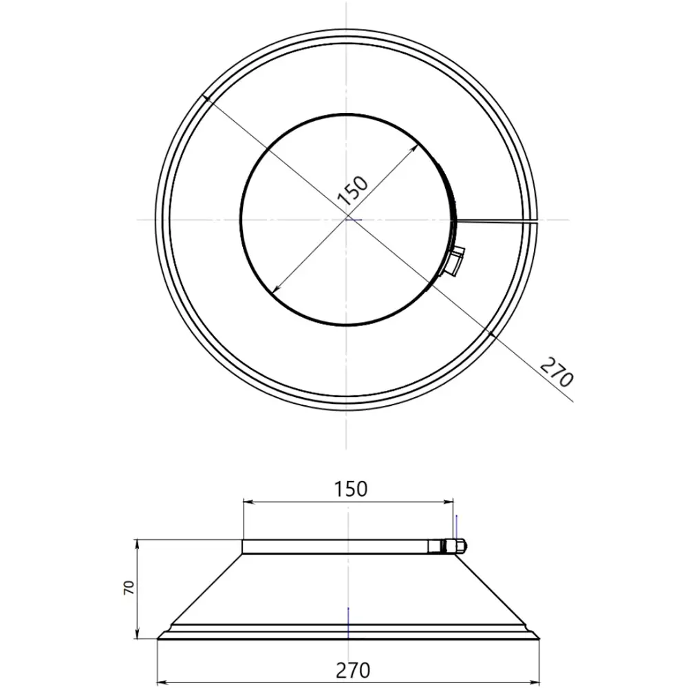 Юбка для элементов Металлик и Ко D150 мм 430/0.5 мм STLM-2101199 - Вид №1