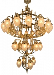 Patinas Lighting Люстра из латуни ручной работы Pannon