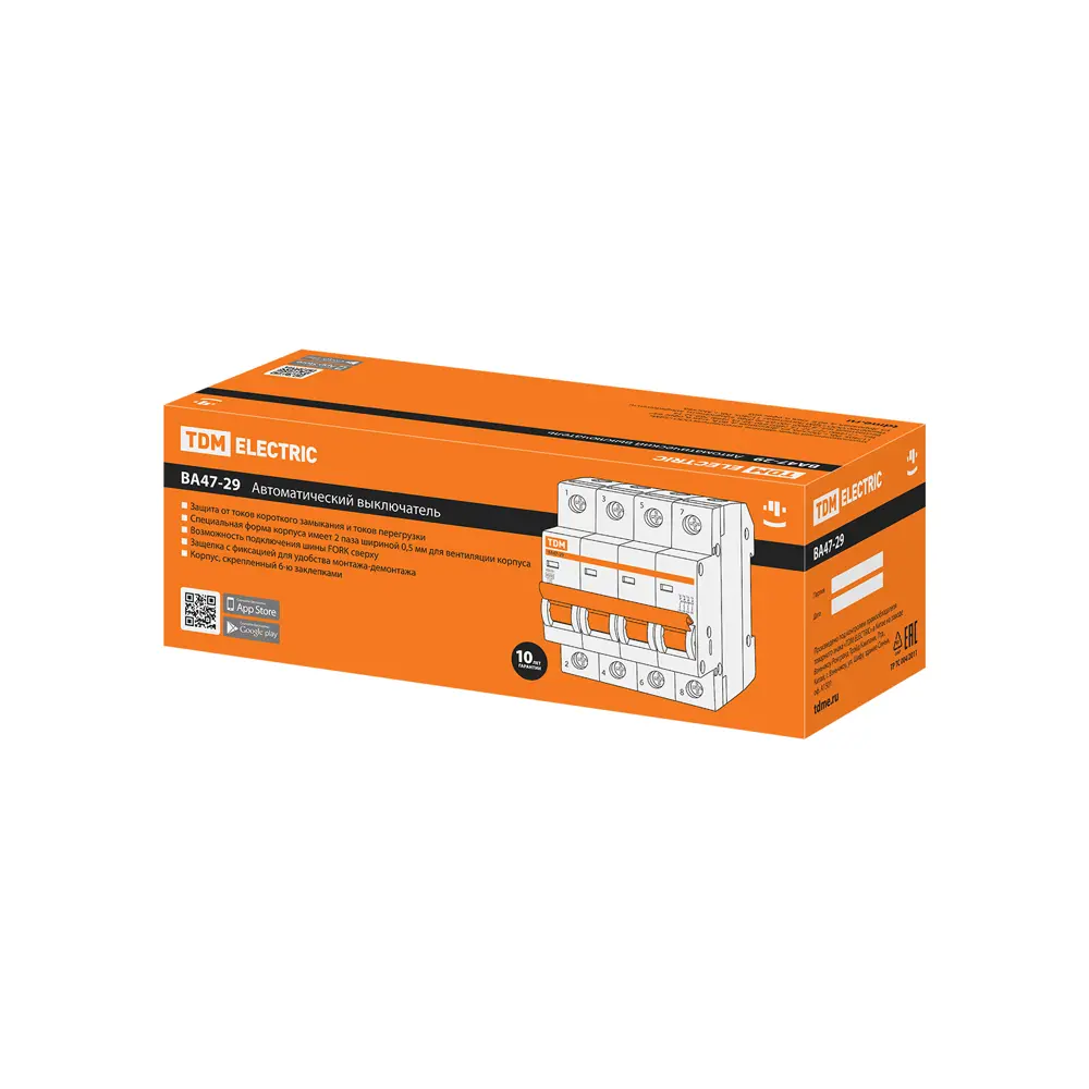 Автоматический выключатель TDM ELECTRIC ВА47-29 4Р C25 4.5 кА 89347168 STLM-1476269 - Вид №4