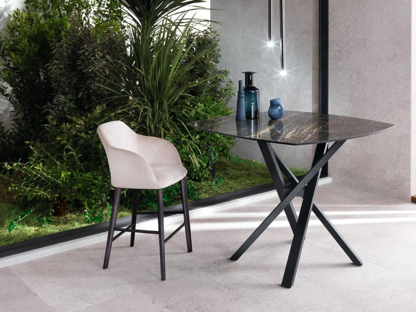 Высокий фиксированный стол с керамической столешницей RIFLESSI Шанхай ARCH-00105552