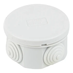 Распределительная коробка открытая Экопласт D65х35 мм 4 ввода IP44 цвет серый