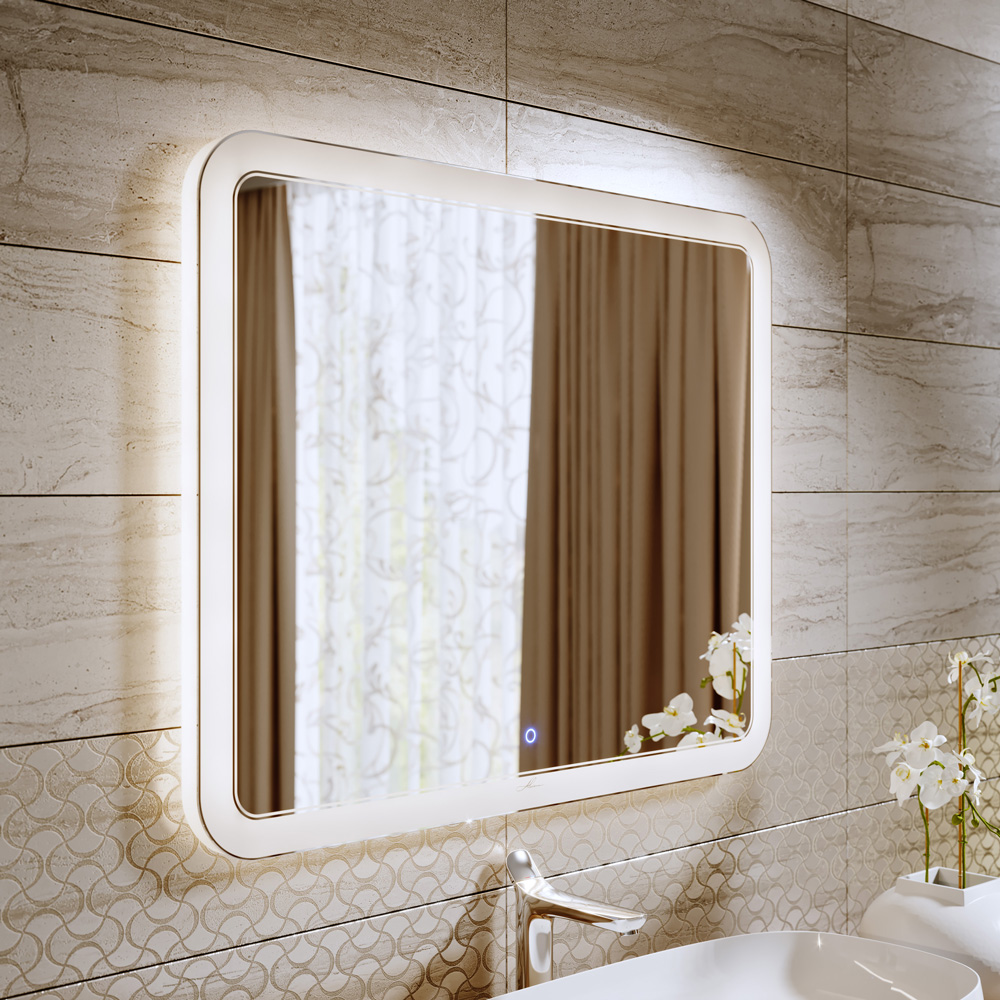 Зеркало в ванную с подсветкой белое 60х80 см Vanda Lux ALAVANN VANDA LUX 303905 Белый  - Вид №2