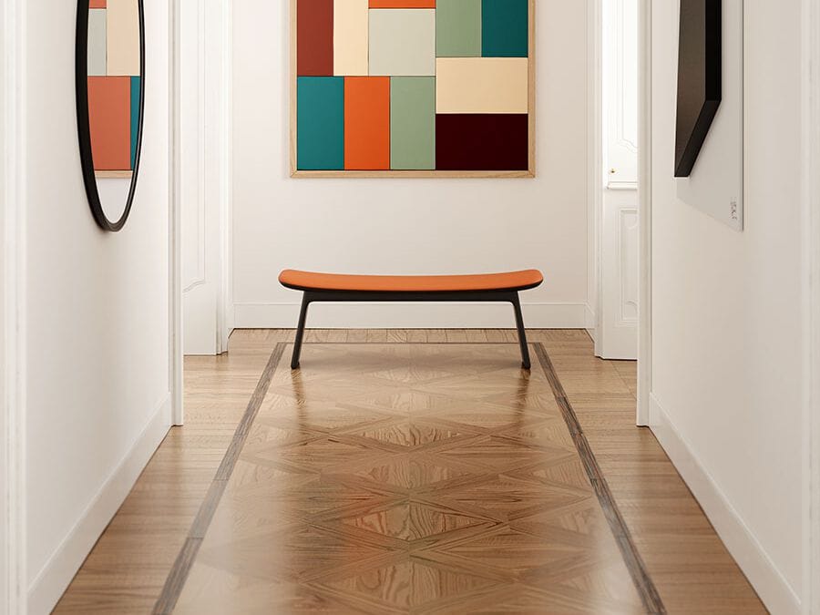 Мягкая скамейка из ткани Poltrona Frau коллекция-мебель и аксессуары ARCH-00053667 - Вид №1