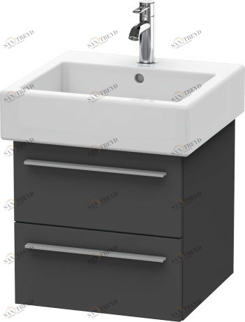 XL634304949 Тумбочка подвесная X-Large #XL6343 450 x 443 мм Графит матовый, декор Duravit