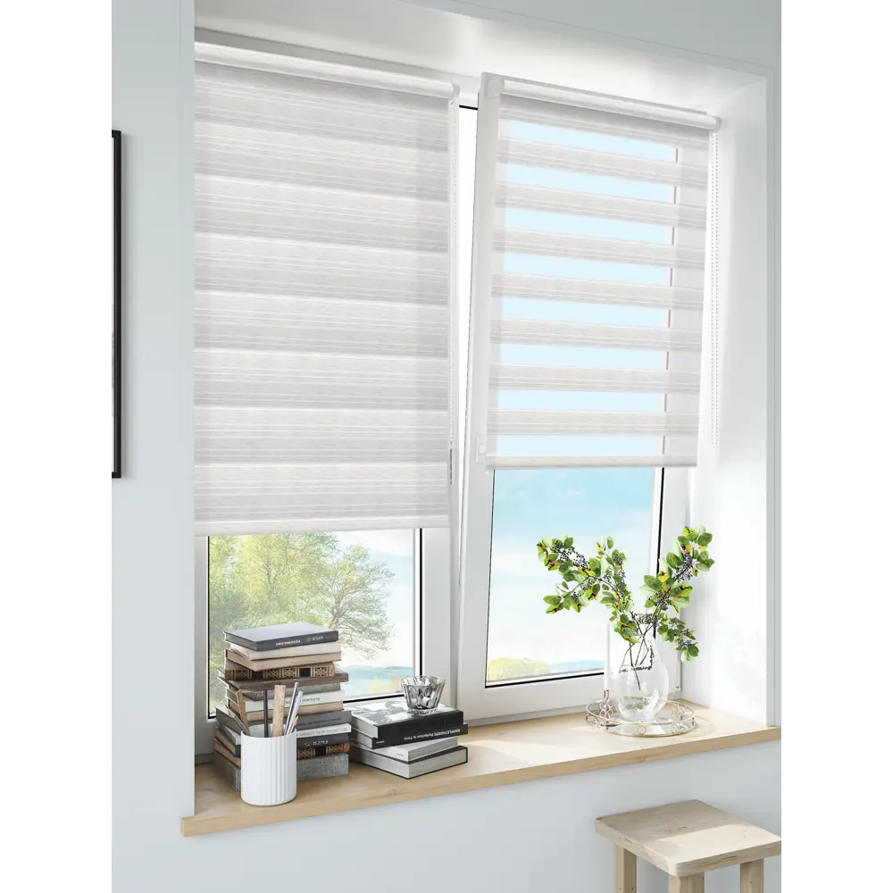 Штора рулонная день-ночь Granada 80x160 см экрю MIAMOZA Коллекция 2024г STLM-2208225 - Вид №3