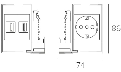 Электрическая розетка для гусеничной системы Letroh NODO FURNITURE ARCH-00038879 - Вид №20