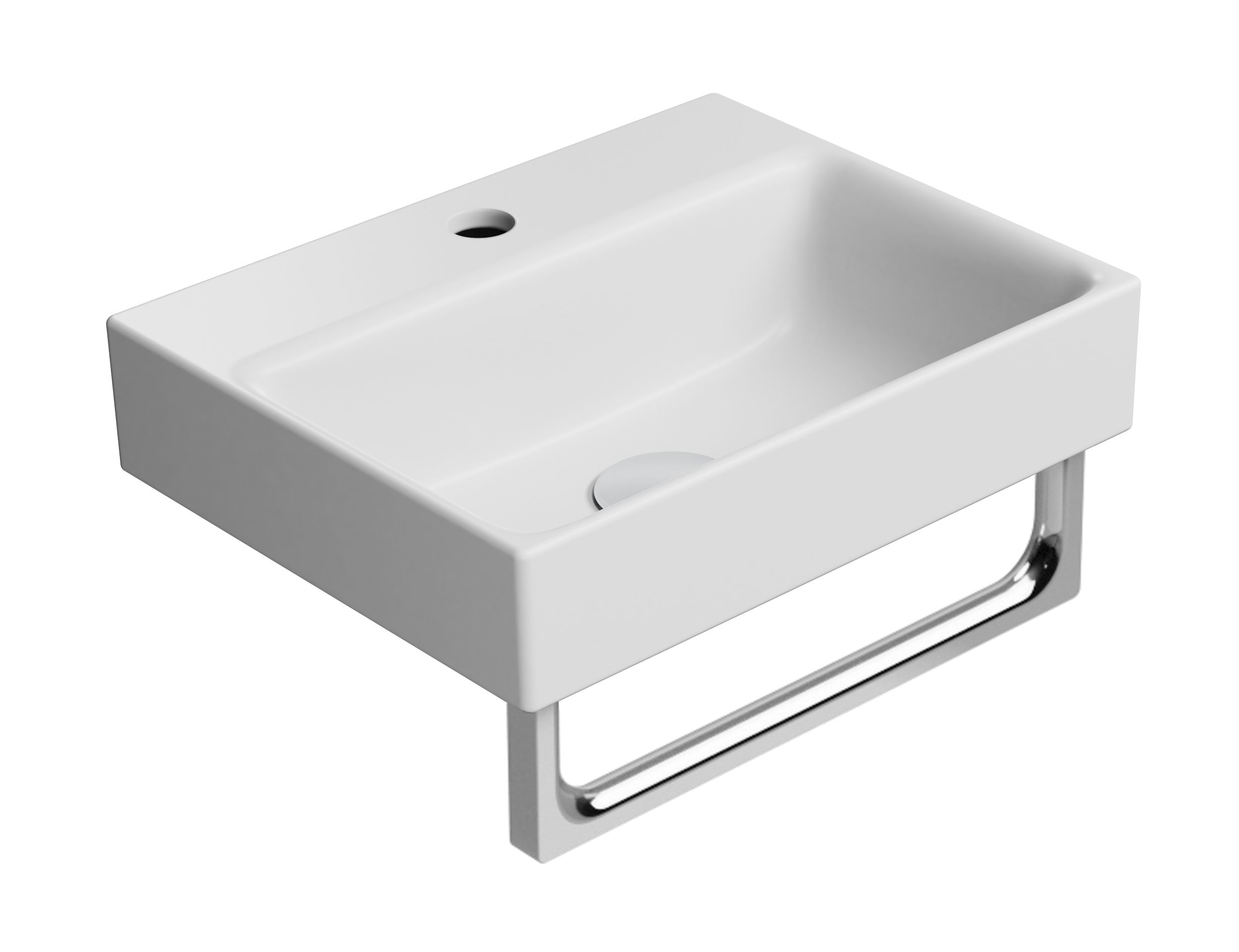 Керамическая прямоугольная подвесная встраиваемая раковина GSI ceramica Color Elements ARCH-00035552 - Вид №1