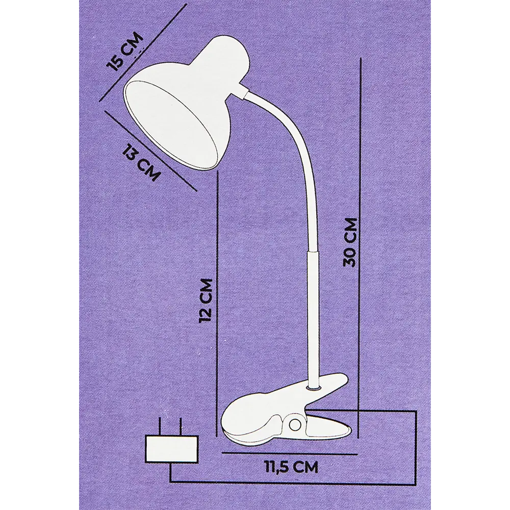 Рабочая лампа настольная Семь огней Эйр на прищепке 1 лампа Е27 цвет жёлтый STLM-2155991 - Вид №9