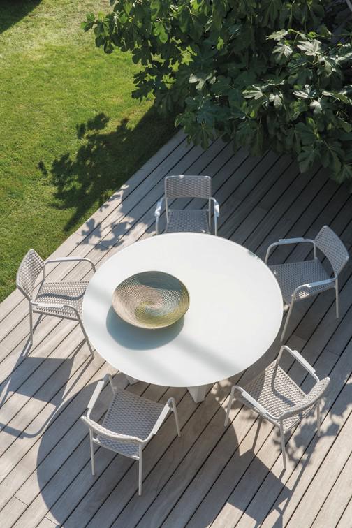 MNST497 Обеденный стол pca white f8 ⌀155см Manutti Fuse - Вид №7