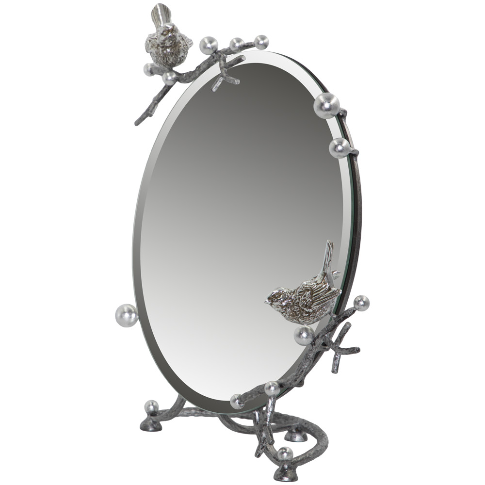 79029 Зеркало Терра настольное Айс Античное серебро BOGACHO 4627196590410