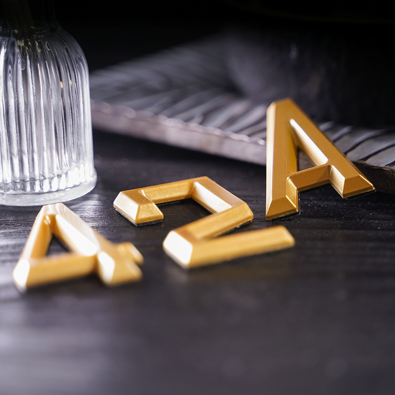 Дверной номер  «4», 37х5х60 мм, золото LJPS0055 Public Steel Россия  - Вид №1