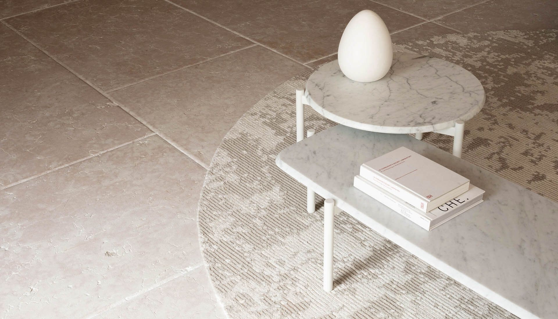 Мраморный круглый низкий журнальный столик True Design Blade Coffee ARCH-00140614 - Вид №3