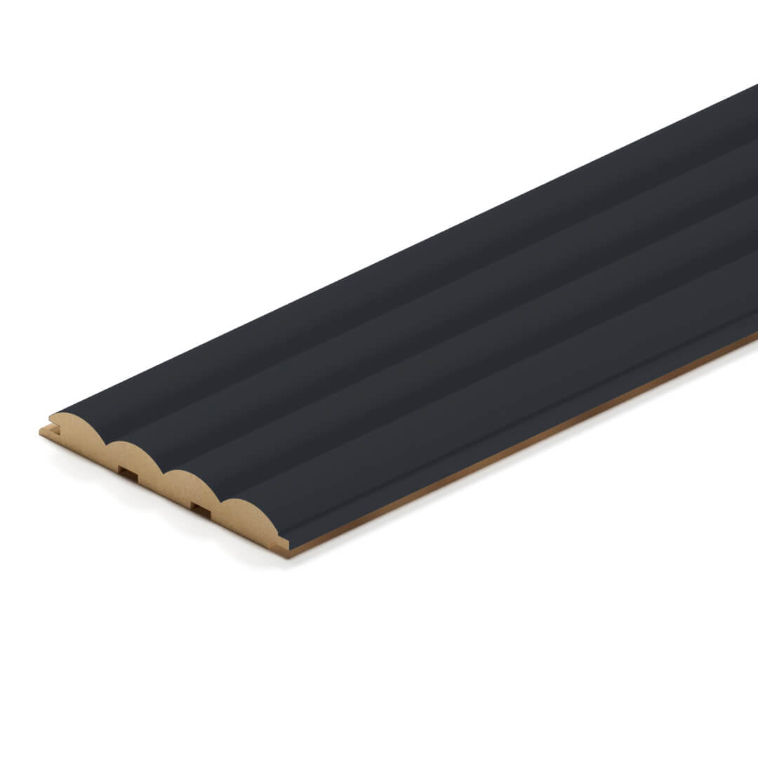 Панель Стеновая Реечная МДФ Stella Wave De Luxe Black Lead 2700x119x16 (4шт.упак.) STSR-259
