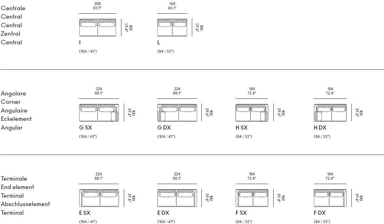 Casamania & Horm Модульный диван со съемным чехлом из ткани или кожи Ellington sun-id-1450493 - Вид №7