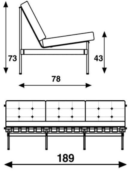 Artifort Стеганый 3-местный кожаный диван 416 C416  - Вид №6