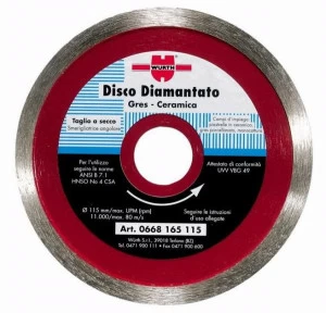 Würth Алмазный отрезной диск Dischi da taglio 0668 165 115
