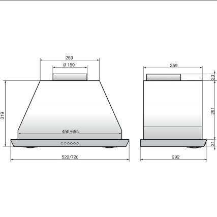 8120731 Вытяжка полновстраиваемая ELIKOR 52П-1000-Э4Д бежевый STDN-0092207 - Вид №8
