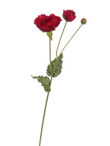 30.11170016RD Мак красный ветка большая Цветочная коллекция
