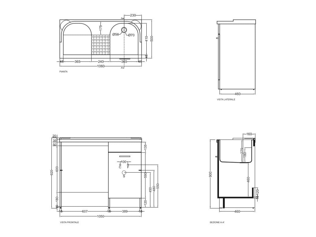 Шкаф для белья из ДСП с бельевой стойкой для стиральной машины COLAVENE Duo ARCH-00049856 - Вид №10