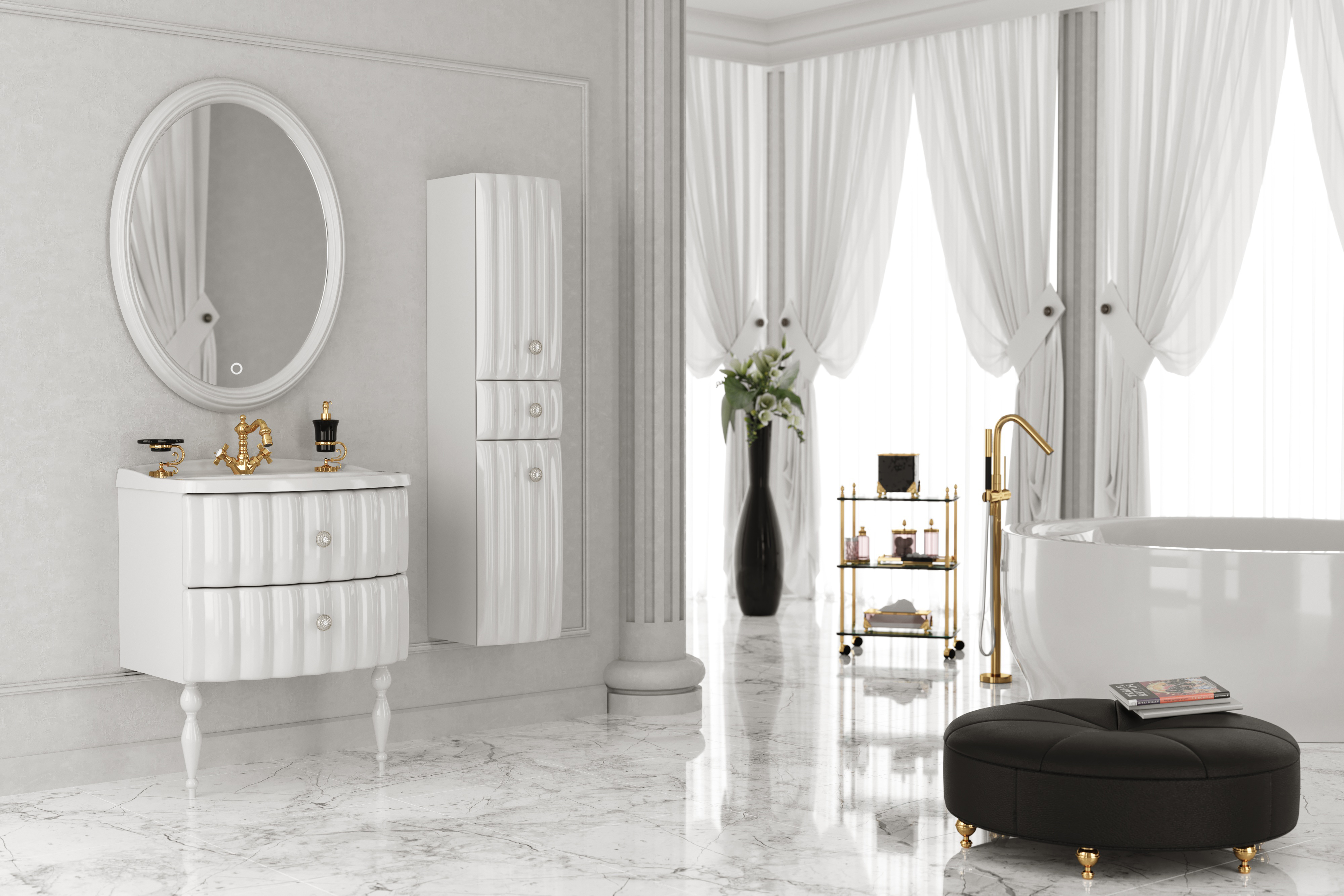 У51943 Зеркало Pearl 70*70 Light, с подогревом 1 Marka Pearl