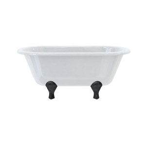 Burlington Двухсторонняя ванна Windsor 150 см с роскошными ножками с ножками Luxury Arc в черном цвете E4 L2B