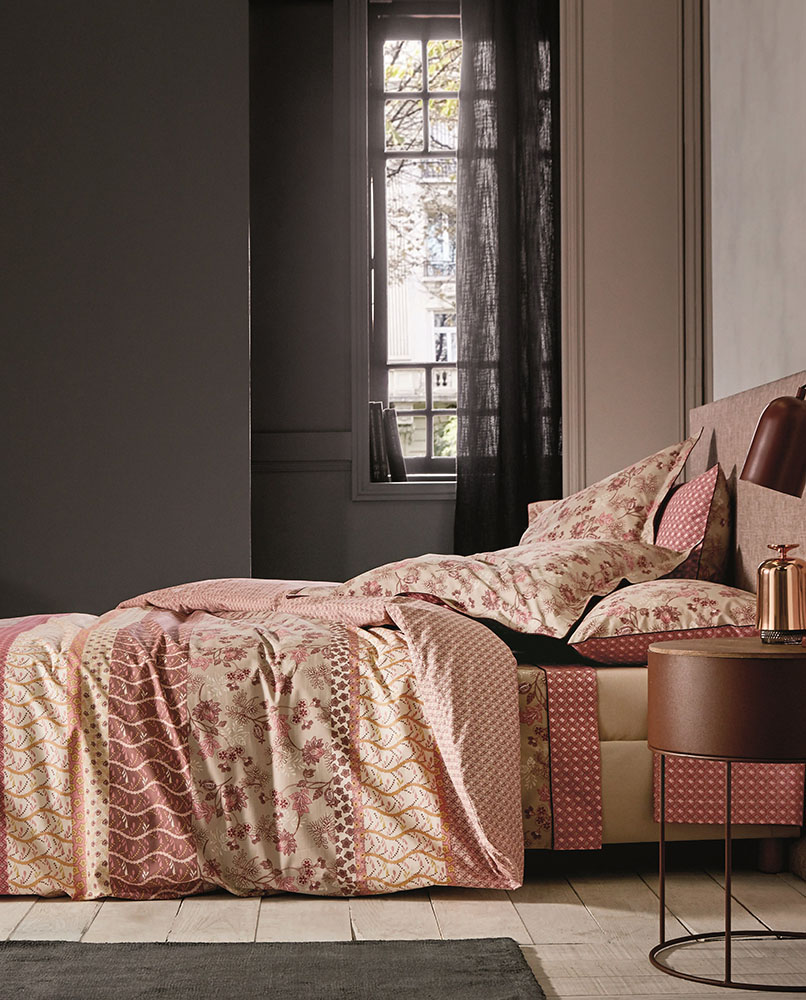 DECOR_BR_200 КПБ бежевый 200/220 прост 240/300 2 нав 50/75 перкаль 200TC (в подарочной коробке) Blanc des Vosges Santreyd 