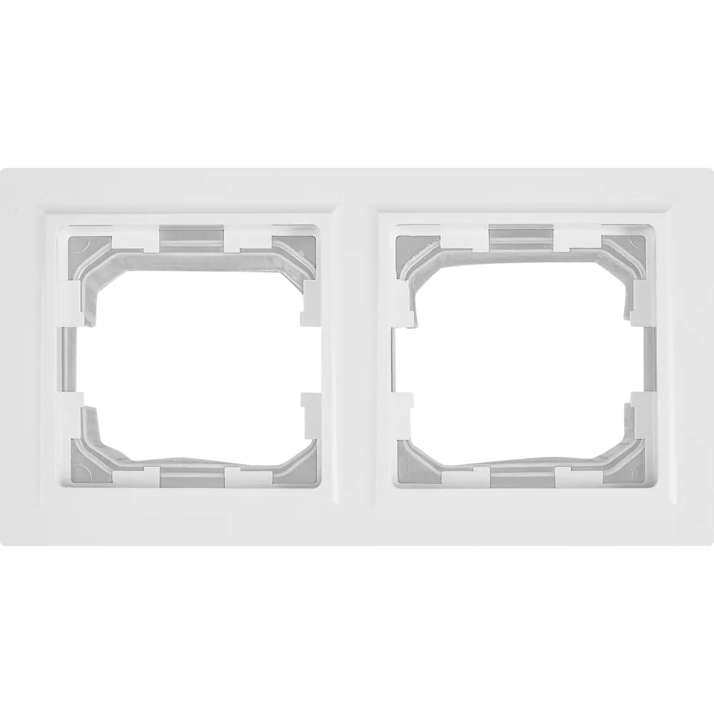 Рамка IEK Brite для розеток и выключателей - 2 модуля, белый глянец 87761295 STLM-1489641