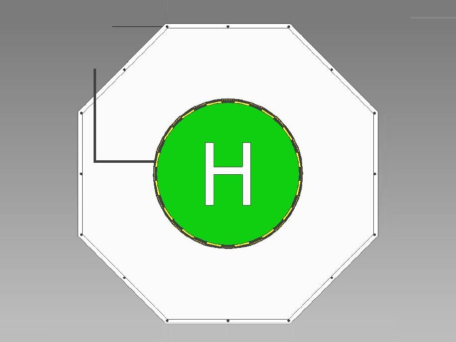 Восьмиугольный состав вертолетных сигнальщиков LUXSOLAR LXS-PRT-H-G ARCH-00123416