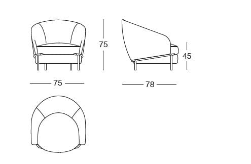 Тканевое кресло Longhi Loveluxe 2020-Sartoria collection ARCH-00118589 - Вид №4