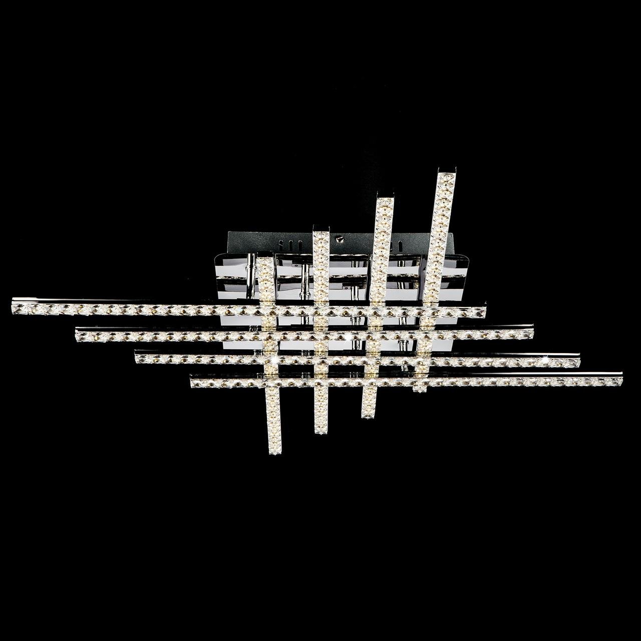 Потолочный светодиодный светильник Eurosvet Soprano 90041/8 хром EUROSVET SOPRANO CHROME 202274 Прозрачный;хром  - Вид №3