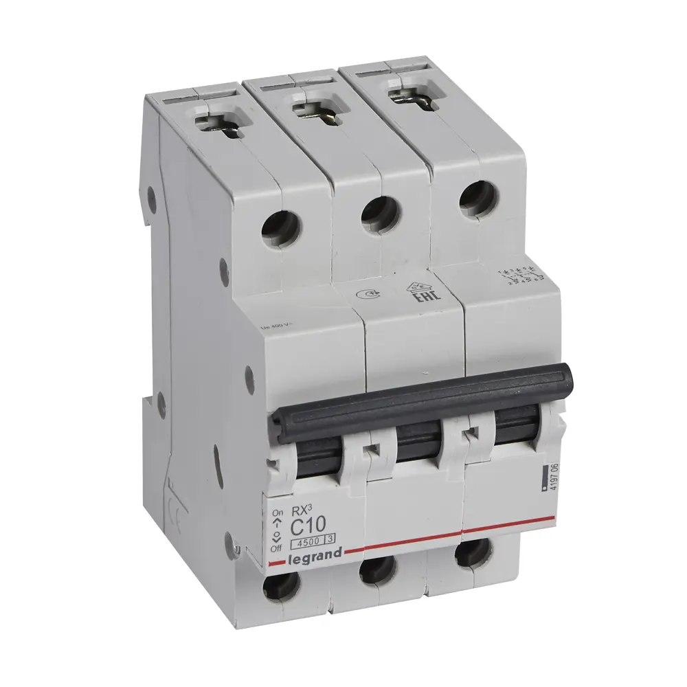 Автоматический выключатель Legrand RX3 10А однополюсный 89334862 STLM-1353664