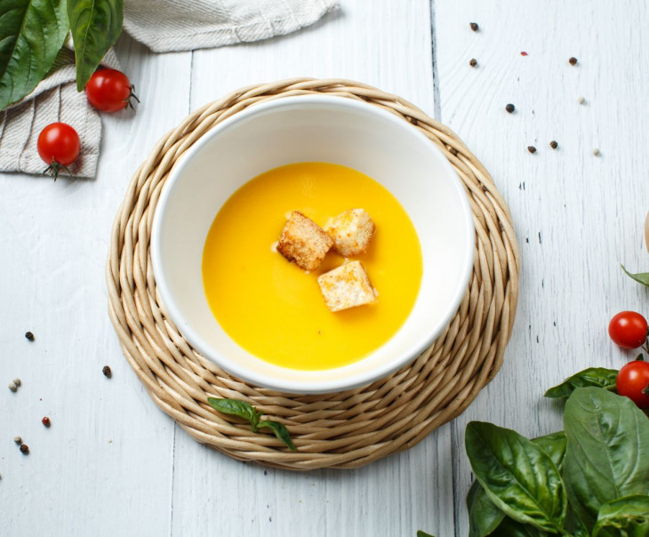 6907 Сырный крем-суп с гренками Вкусляндия 