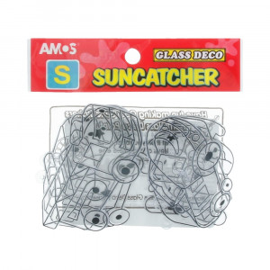 23874 Набор мини-основ для витражей 1 Вертолёт, пожарная машина, скорая помощь, автобус, полицейская машина, кабриолет AMOS