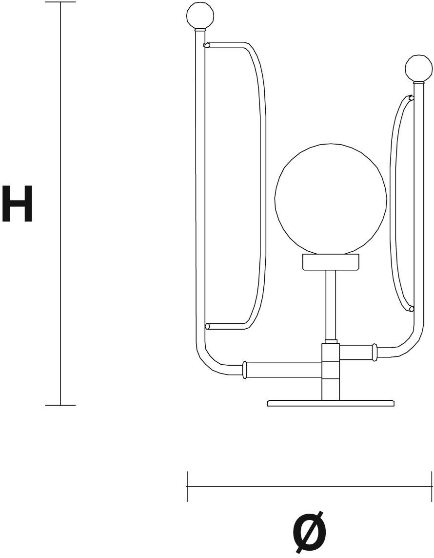 Masiero Настольная лампа из окрашенного металла Papilio sun-id-1510741 - Вид №1