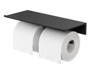 Металлический двойной держатель рулона с полкой