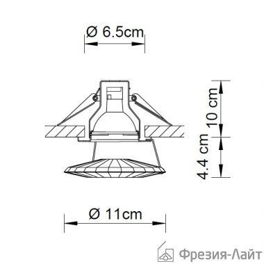 Swarovski A.8992 NR 030 009 Atlas Moon зол.кольцо встраиваемый потолочный 55025 - Вид №1