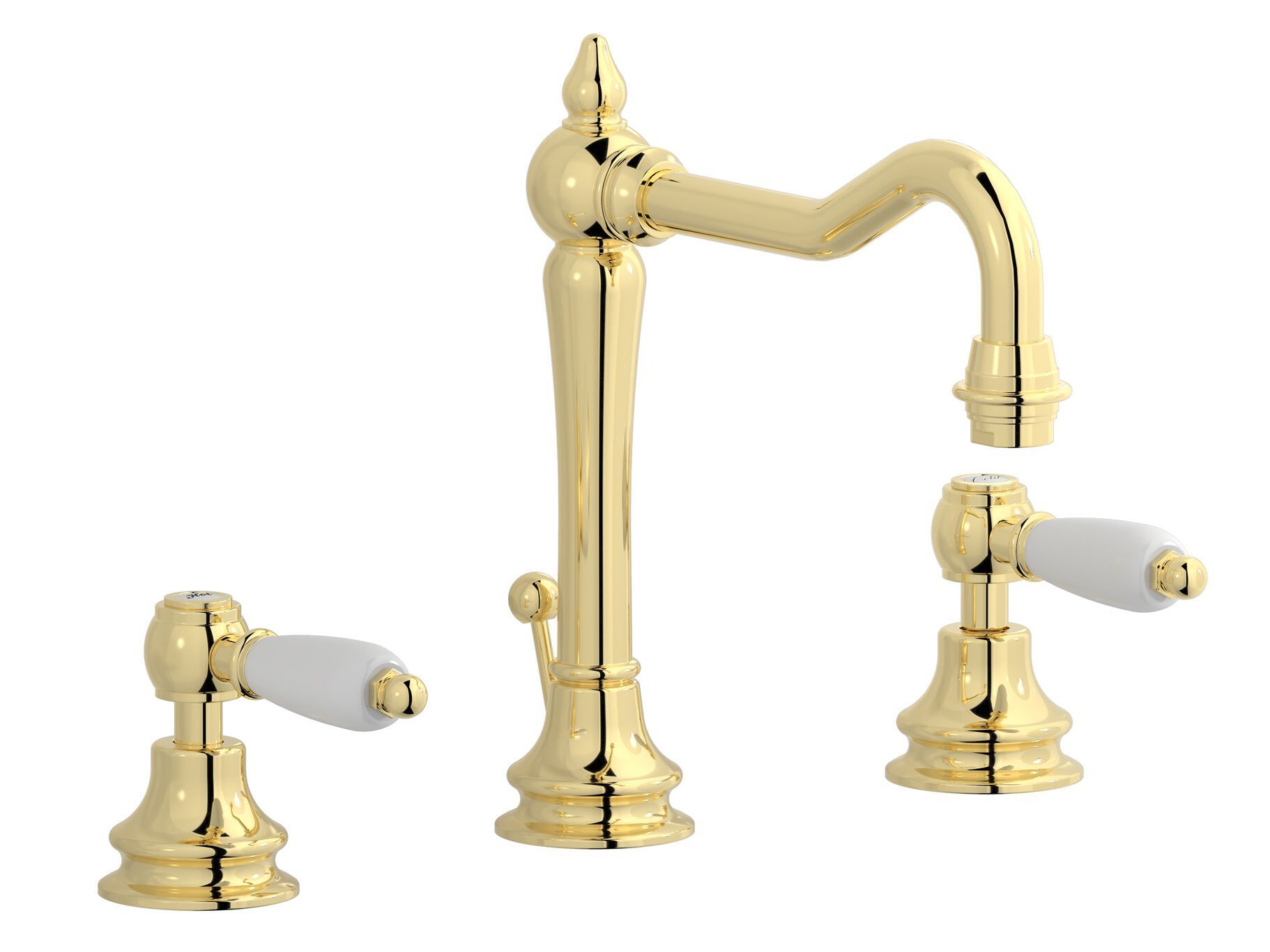 Смеситель для раковины с 3 отверстиями для пола с автоматическим сливом IB Hermes + Hermes Elle ARCH-00017372